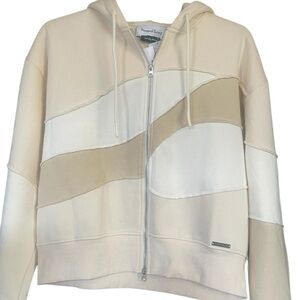 House of Sunny NWT Patchwork Landscape Hoodie in Marble Size XL